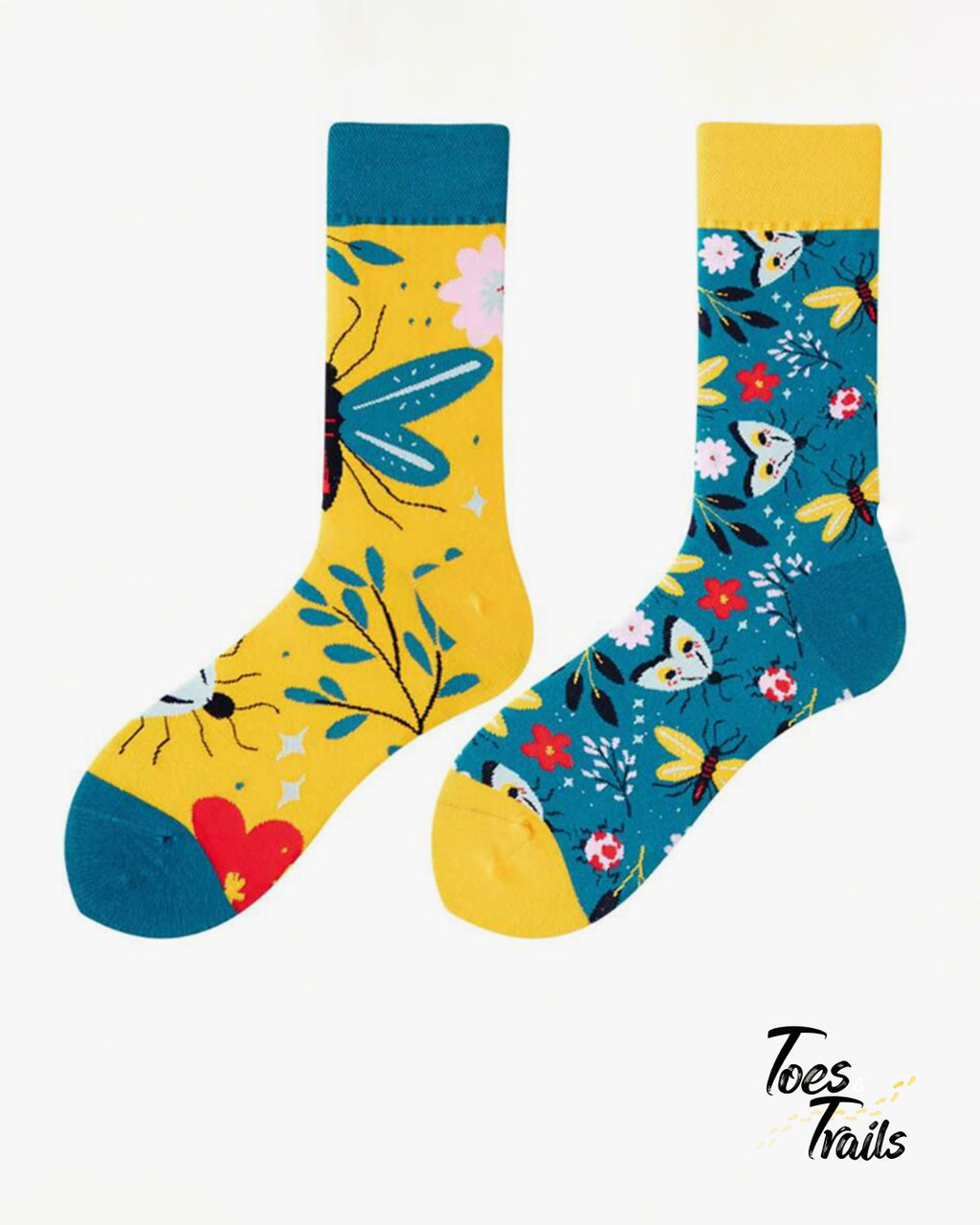 Butterfly Print Mid-Calf Unisex Socks