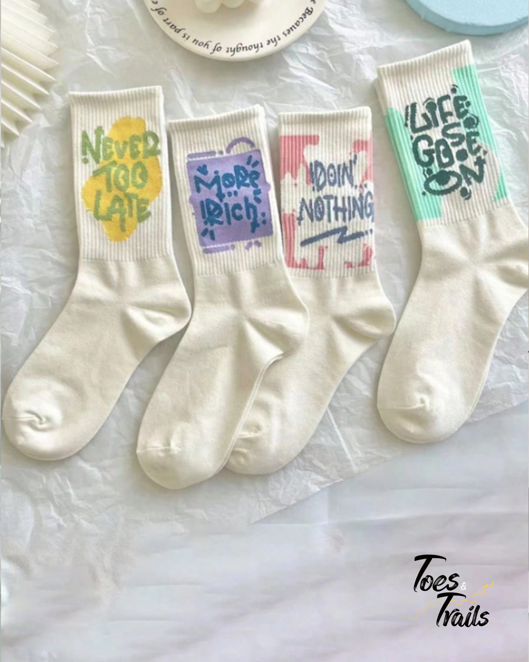 Life Goes On - Typo Socks