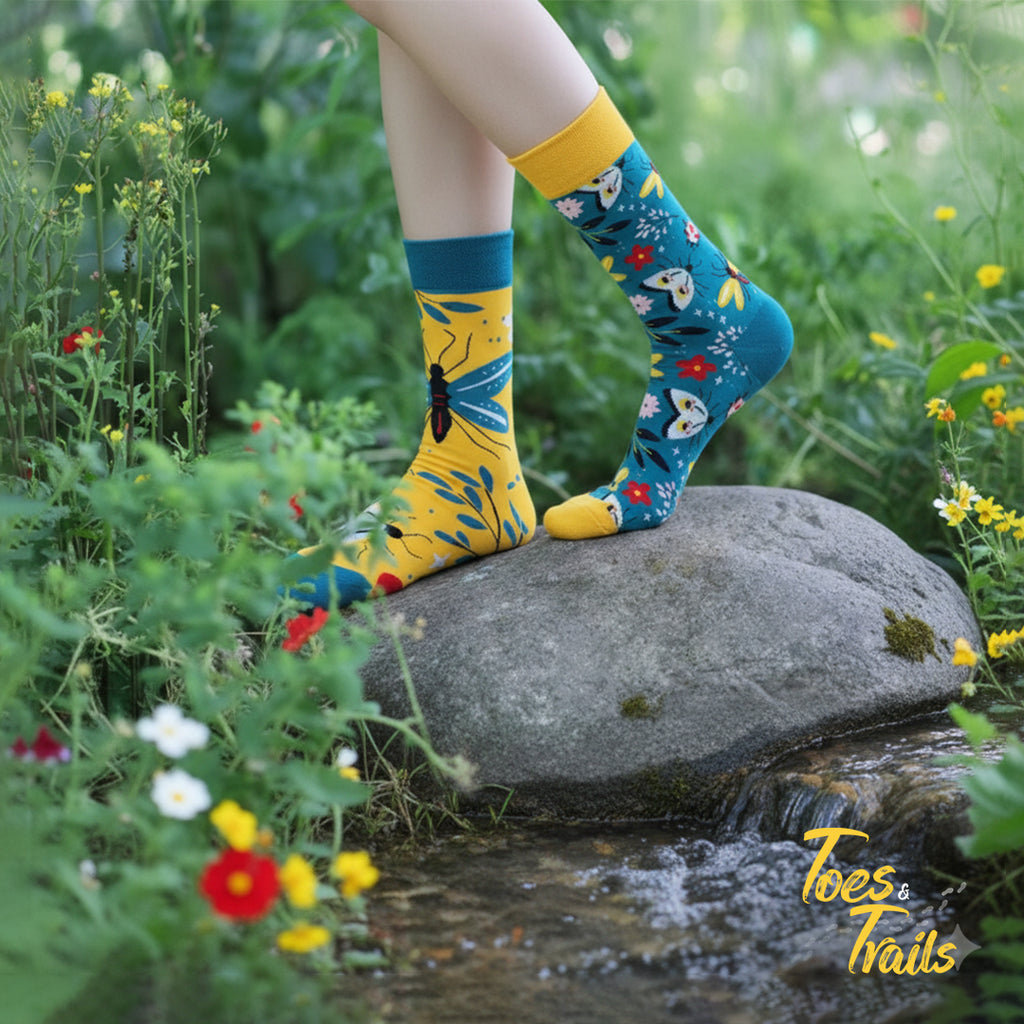 Butterfly Print Mid-Calf Unisex Socks